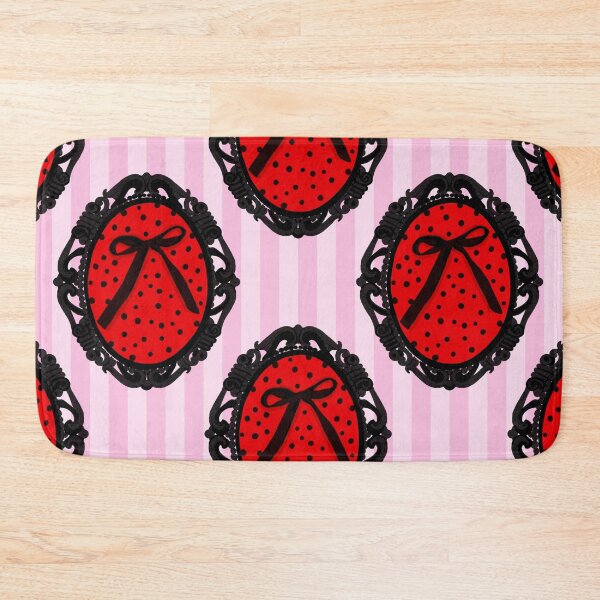 Item preview, My Gothic Romance – Victorian Cameo Bow Pattern in Pink Black and Crimson designed and sold by VirtuallyCreativ .