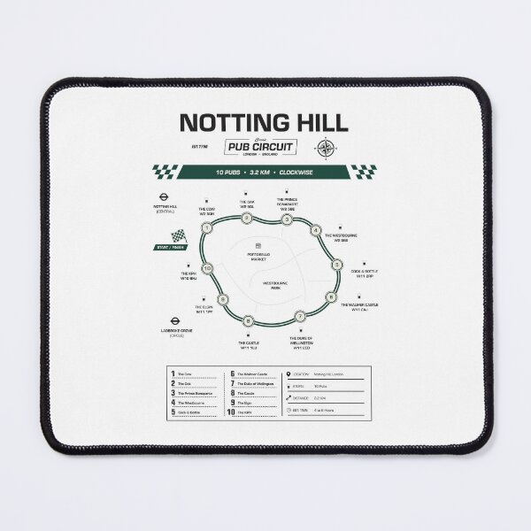 Item preview, Notting Hill Pub Circuit Heritage Map designed and sold by The Circuit Collection.
