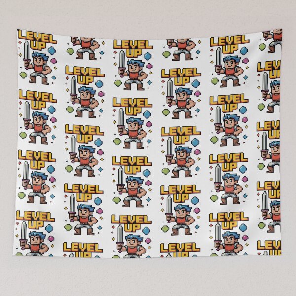 Item preview, Level Up Pixel Art Gamer Retro 8-Bit Video Game Design designed and sold by CrystalCove11.