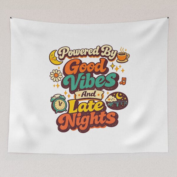 Item preview, PoweredByGoodVibesAndLateNights designed and sold by LuveraxArt.