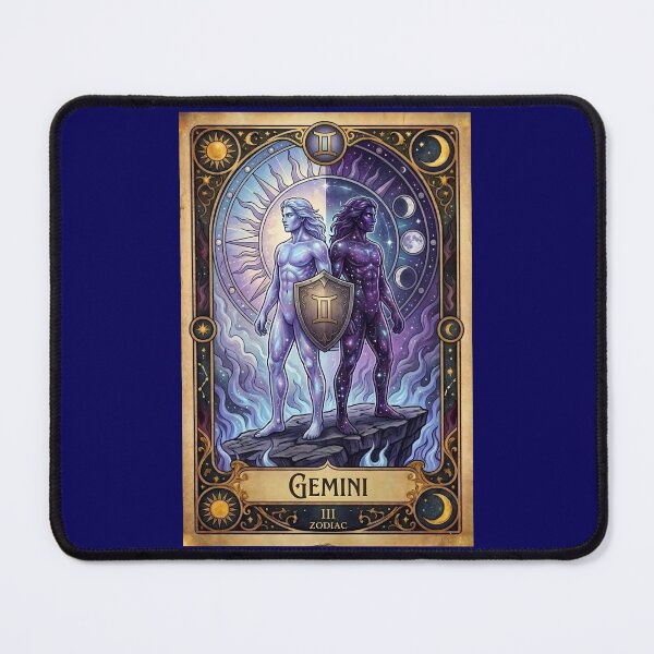 Item preview, Gemini Zodiac Tarot Card Vintage Fantasy Art designed and sold by DeerHouse.