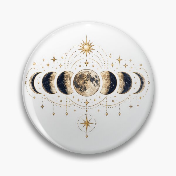 Item preview, Moon Phases Celestial Gold Artwork designed and sold by PriyankaSonara.