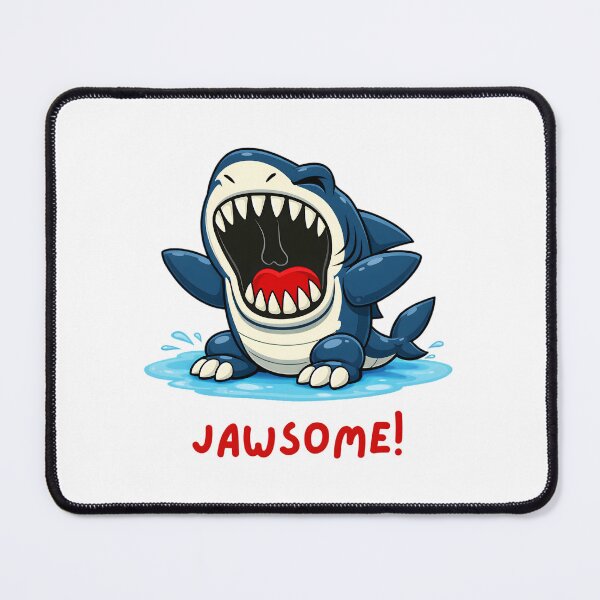 Item preview, JAWSOME! – Cute Fierce Cartoon Shark Illustration designed and sold by ROARSOME DESiGNS.