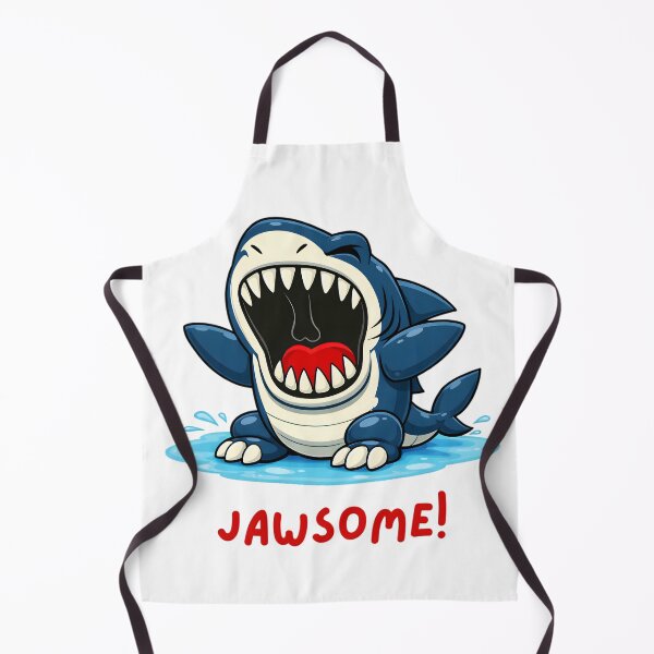 Item preview, JAWSOME! – Cute Fierce Cartoon Shark Illustration designed and sold by ROARSOME DESiGNS.