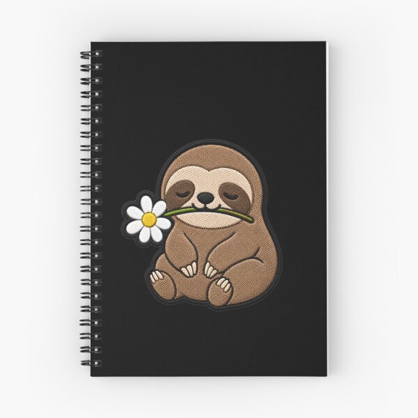 Item preview, Cute Sloth Holding a Flower Embroidery Patch designed and sold by ColorSplash123.