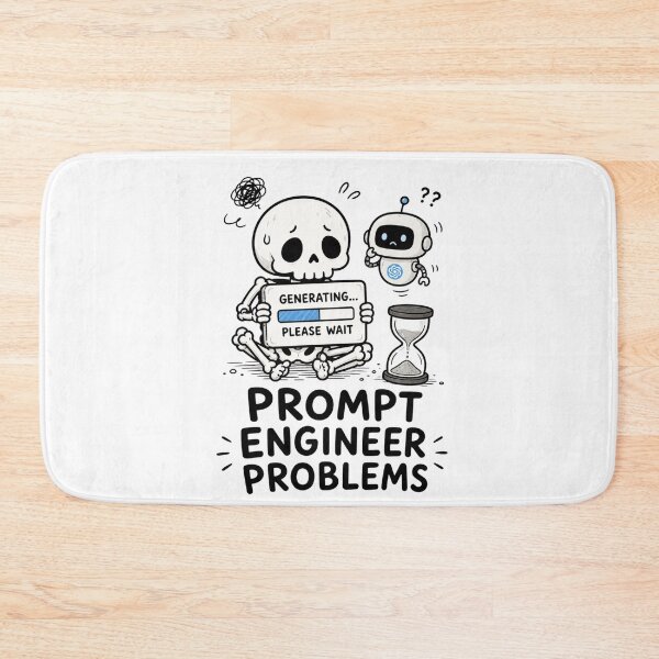 Item preview, Funny AI Shirt Skeleton Generating Please Wait — Cute Robot Humor Gift for Programmers and Tech Nerds designed and sold by MaynyStudio.