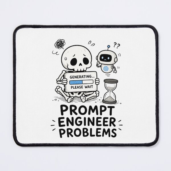 Item preview, Funny AI Shirt Skeleton Generating Please Wait — Cute Robot Humor Gift for Programmers and Tech Nerds designed and sold by MaynyStudio.