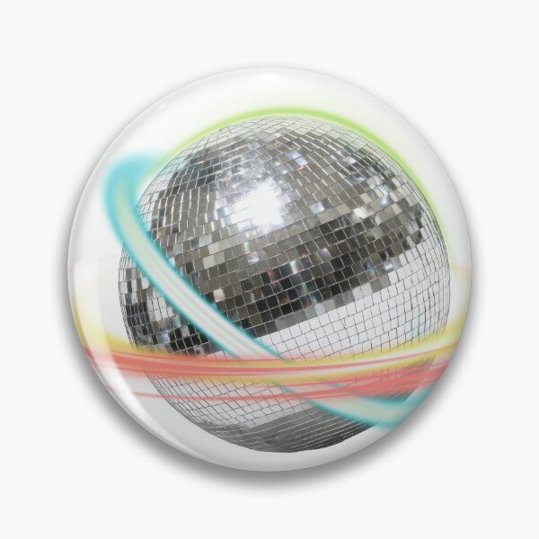 Item preview, Shiny silver disco ball with planetary rings designed and sold by thefrenchyviet.