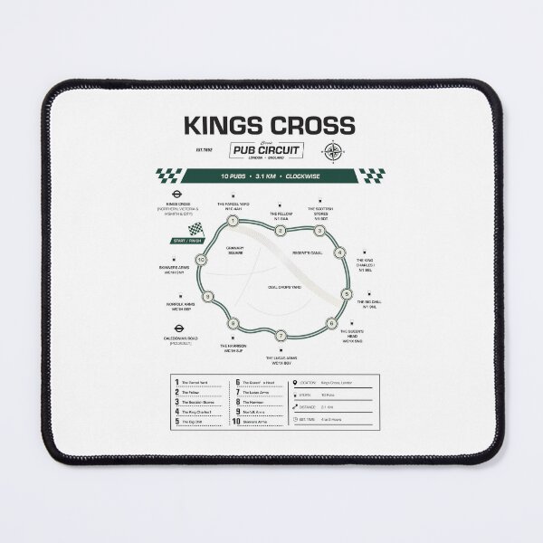 Item preview, Kings Cross Pub Circuit Heritage Map designed and sold by CircuitDesign.
