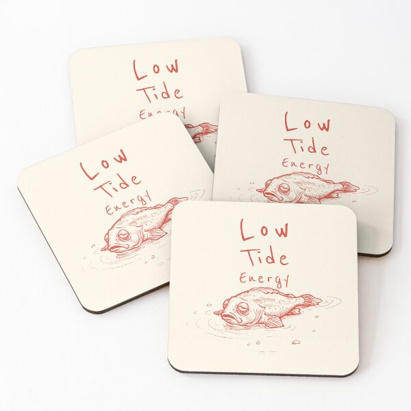 Item preview, Low Tide Energy | Tired Fish Ocean Humor Illustration designed and sold by Lumi-Bloom.