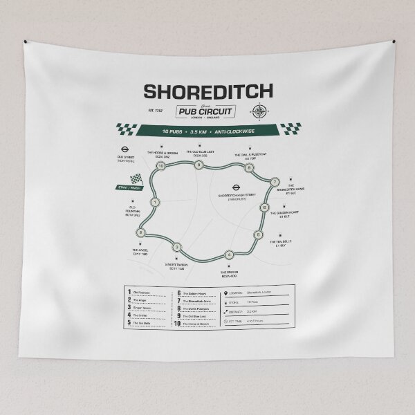Item preview, Shoreditch Pub Circuit Heritage Map designed and sold by CircuitDesign.