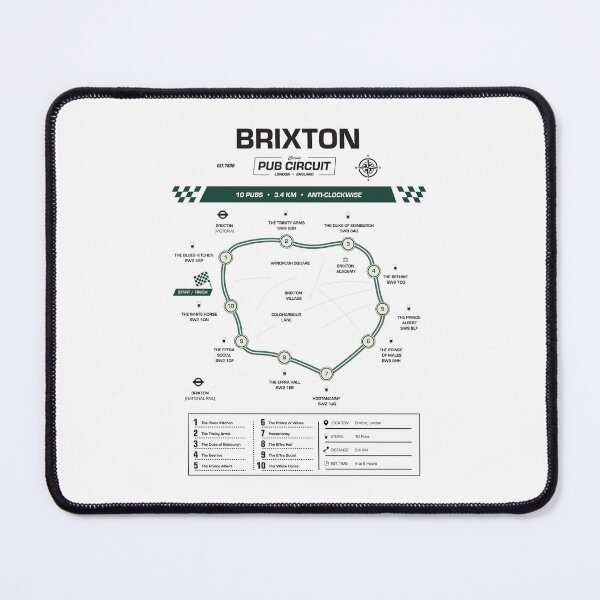 Item preview, Brixton Pub Circuit Heritage Map designed and sold by CircuitDesign.