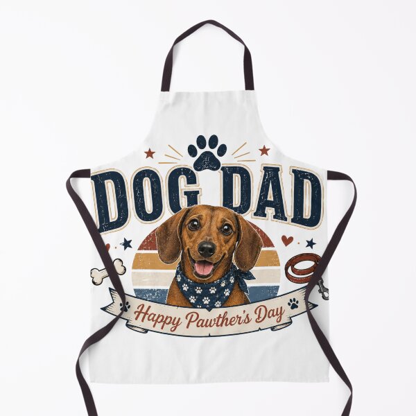 Item preview, Dachshund Dog Dad Happy Pawthers Day designed and sold by MoonStitch.
