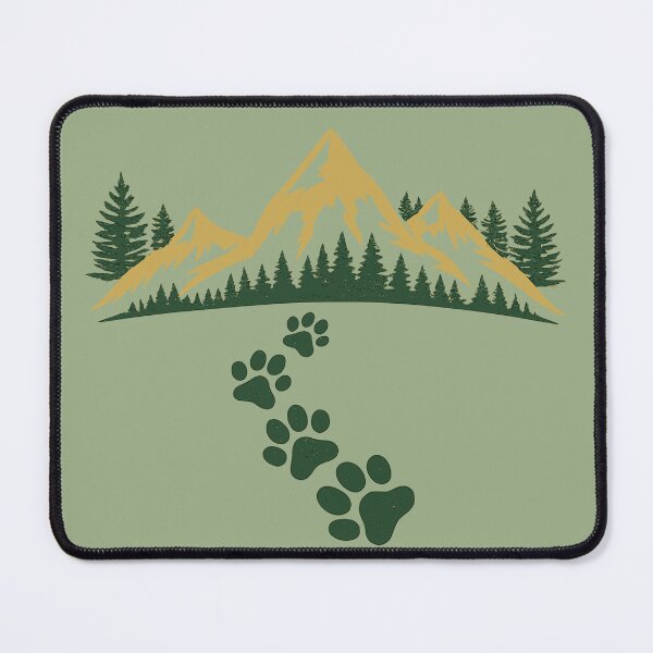 Item preview, Mountain Paw Print Trail Hiking Design designed and sold by Corvoria.