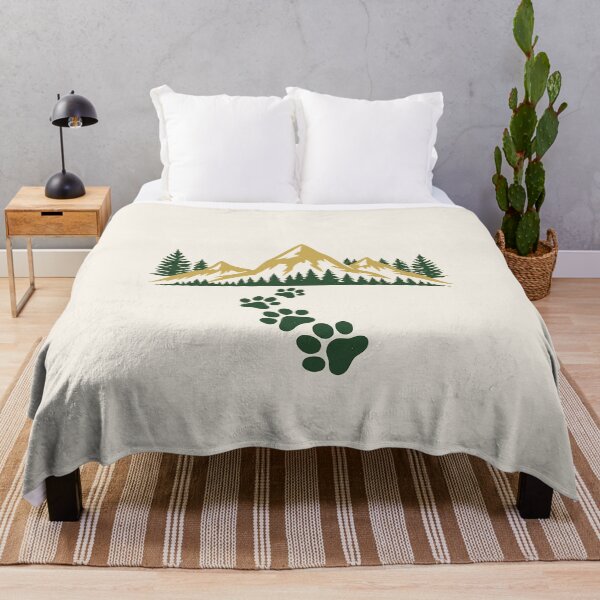 Item preview, Mountain Paw Print Trail Hiking Design designed and sold by Corvoria.