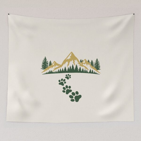 Item preview, Mountain Paw Print Trail Hiking Design designed and sold by Corvoria.