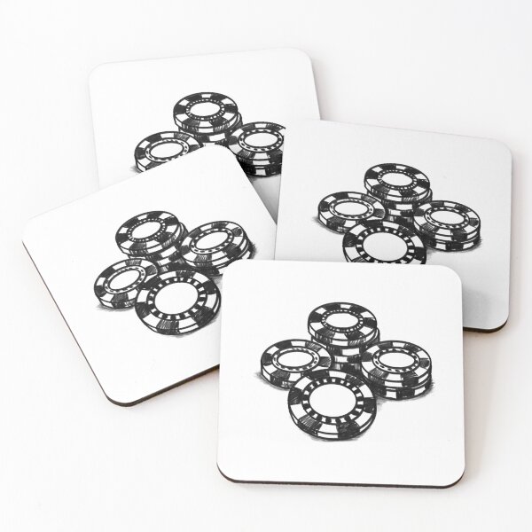 Item preview, Casino Chips – Hand-drawn illustration, pencil, no AI designed and sold by peerisdrawing.