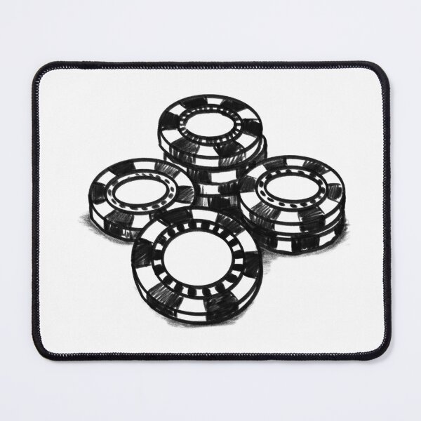 Item preview, Casino Chips – Hand-drawn illustration, pencil, no AI designed and sold by peerisdrawing.