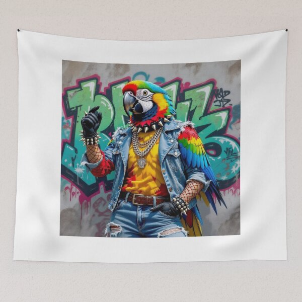 Item preview, Punk parrot designed and sold by ZeusGallery.