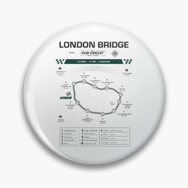 Item preview, London Bridge Pub Circuit Heritage Map designed and sold by CircuitDesign.