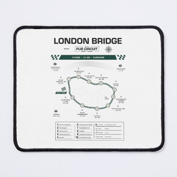 Item preview, London Bridge Pub Circuit Heritage Map designed and sold by The Circuit Collection.