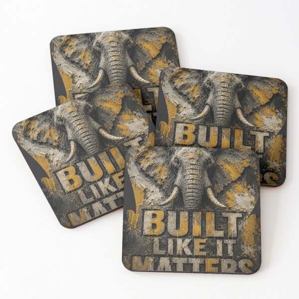 Item preview, Craftsman Built Elephant Industrial Impasto Canvas Wall Art designed and sold by SavannaStrikes.