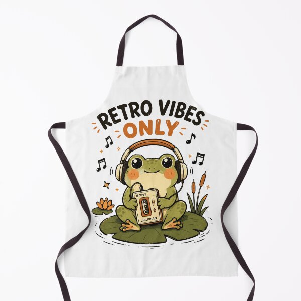 Item preview, Retro Vibes Only Frog Shirt — Cute Frog with Walkman Cassette Retro Music Lover Gift Funny Aesthetic Tee designed and sold by MaynyStudio.
