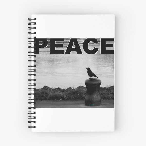 Item preview, Raven on bollard on riverbank in PEACE designed and sold by ZoffArt-Shop.