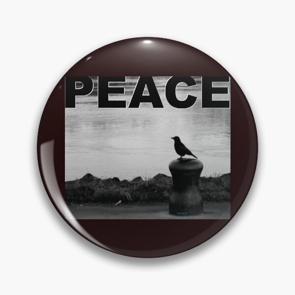 Item preview, Raven on bollard on riverbank in PEACE designed and sold by ZoffArt-Shop.