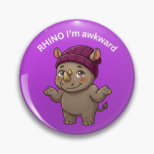 Item preview, Cute Awkward Rhino [Rectangular Edition] designed and sold by Social Signals.