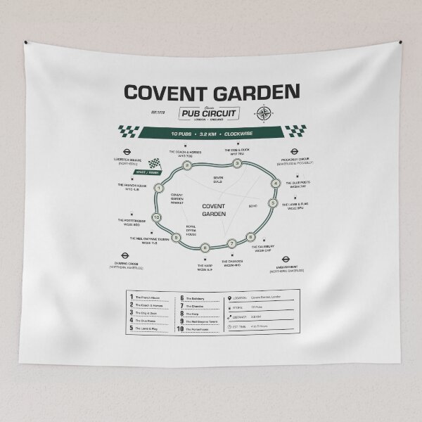 Item preview, Covent Garden Pub Circuit Heritage Map designed and sold by CircuitDesign.