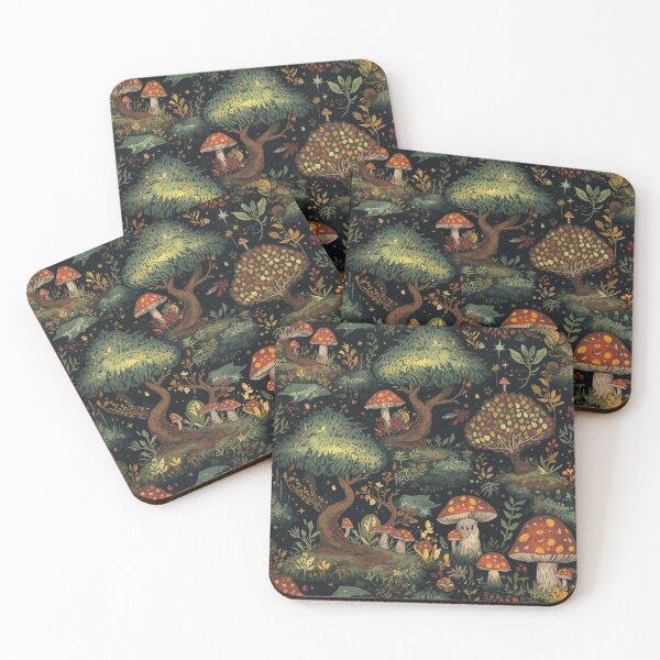 Item preview, Magical Forest Pattern – Whimsical Woodland Seamless Design designed and sold by Art70shop.