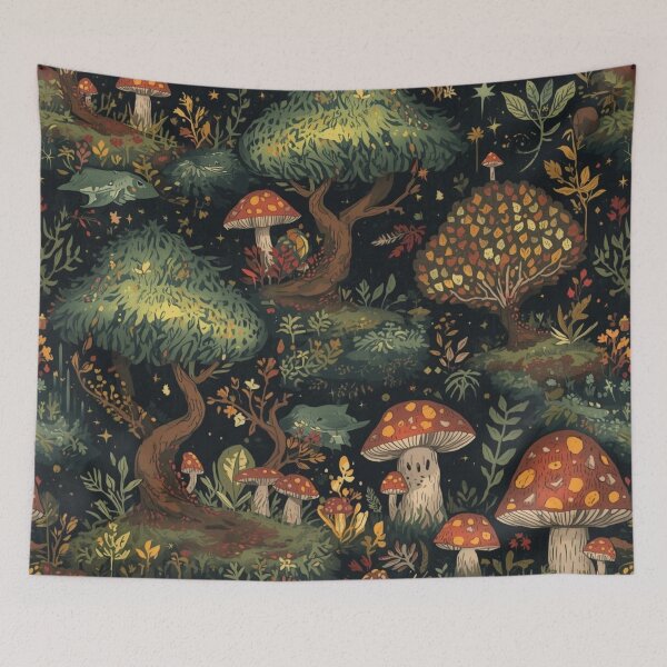 Item preview, Magical Forest Pattern – Whimsical Woodland Seamless Design designed and sold by Art70shop.