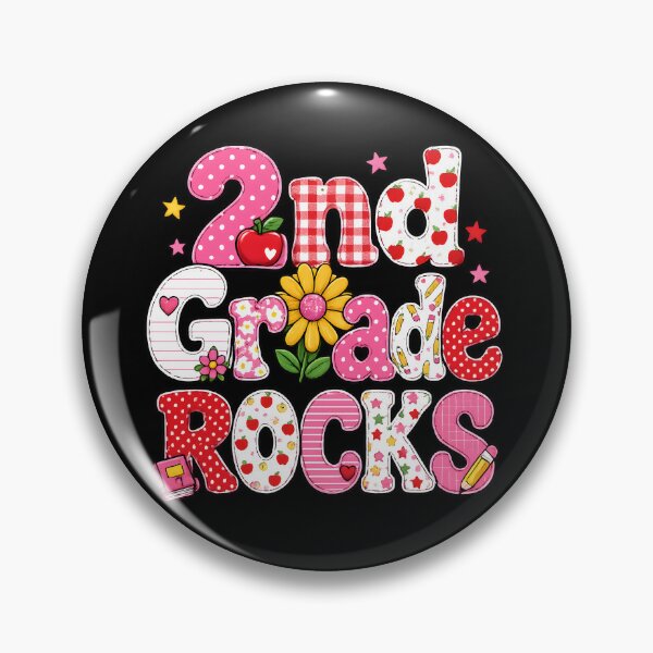 Item preview, 2nd Grade Rocks – Patterned School Sublimation designed and sold by Style2Vie.