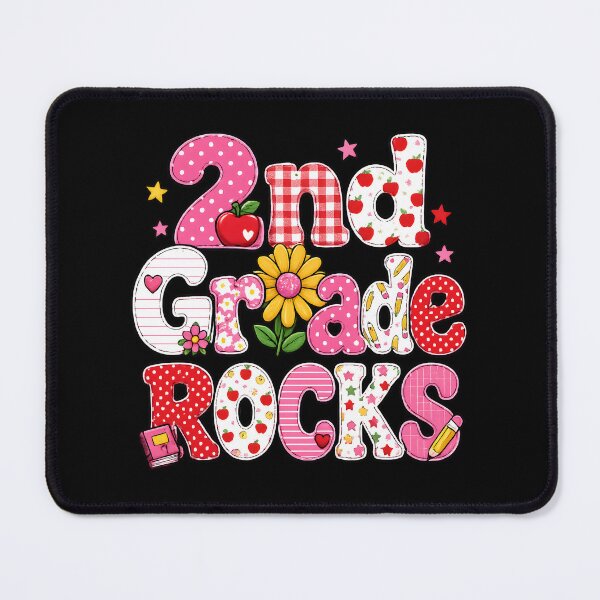 Item preview, 2nd Grade Rocks – Patterned School Sublimation designed and sold by Style2Vie.
