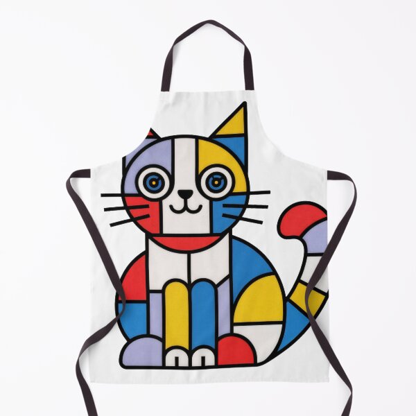 Item preview, T-Shirt - Sticker - Mondrian Cat Pop Geometry designed and sold by ForeverPrintsOK.
