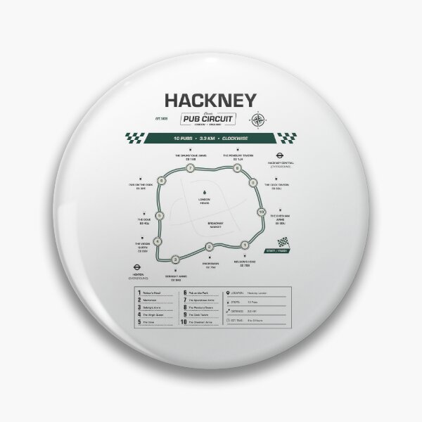 Item preview, Hackney Pub Circuit Heritage Map designed and sold by The Circuit Collection.