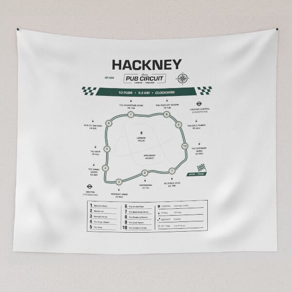 Item preview, Hackney Pub Circuit Heritage Map designed and sold by The Circuit Collection.