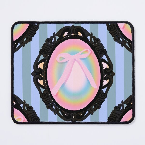 Item preview, My Gothic Romance – Victorian Cameo Bow Pattern in Pink Black and Crimson designed and sold by VirtuallyCreativ .