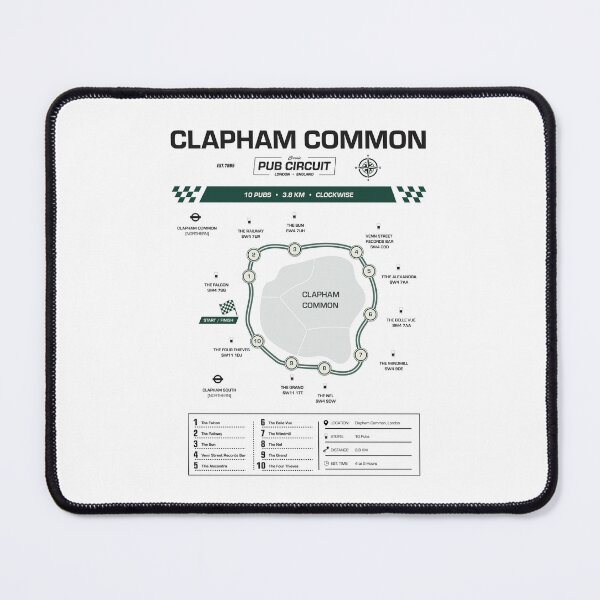 Item preview, Clapham Common Pub Circuit Heritage Map designed and sold by The Circuit Collection.