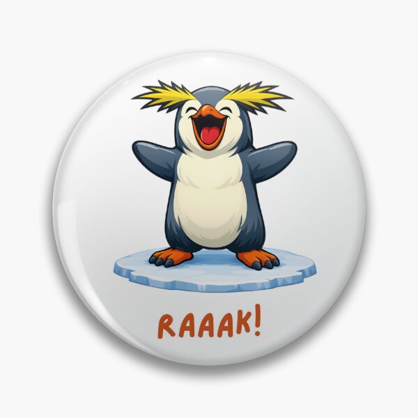 Item preview, RAAAK! – Cute Shouting Cartoon Penguin Illustration designed and sold by ROARSOME DESiGNS.
