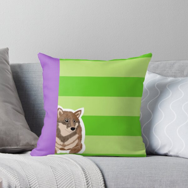 Item preview, 80's vibes colors (lightgreen, purple) with sesame Shiba Inu designed and sold by ShibaCruise-On.