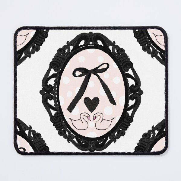 Item preview, My Gothic Romance – Victorian Cameo Bow Pattern in Pink Black and Crimson designed and sold by VirtuallyCreativ .