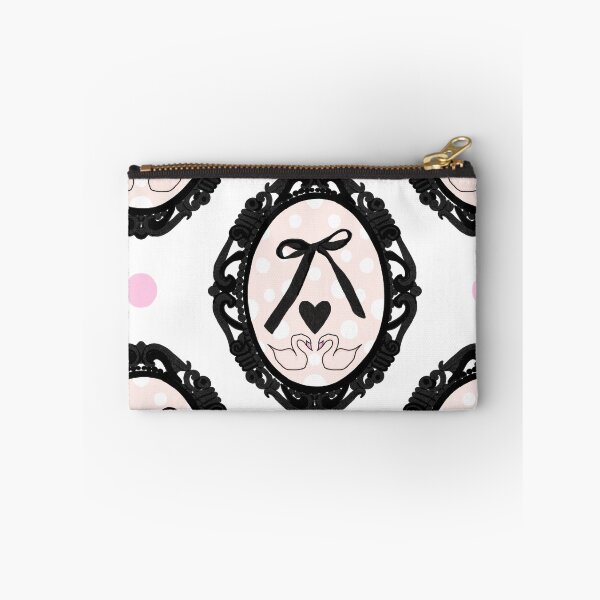 Item preview, My Gothic Romance – Victorian Cameo Bow Pattern in Pink Black and Crimson designed and sold by VirtuallyCreativ .