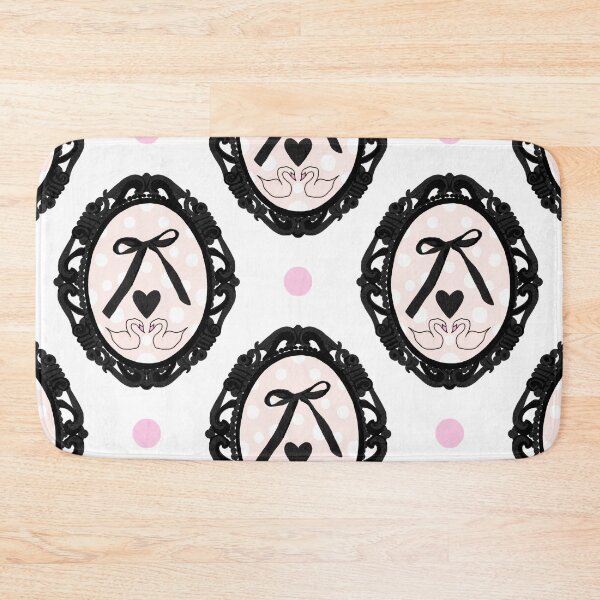 Item preview, My Gothic Romance – Victorian Cameo Bow Pattern in Pink Black and Crimson designed and sold by VirtuallyCreativ .
