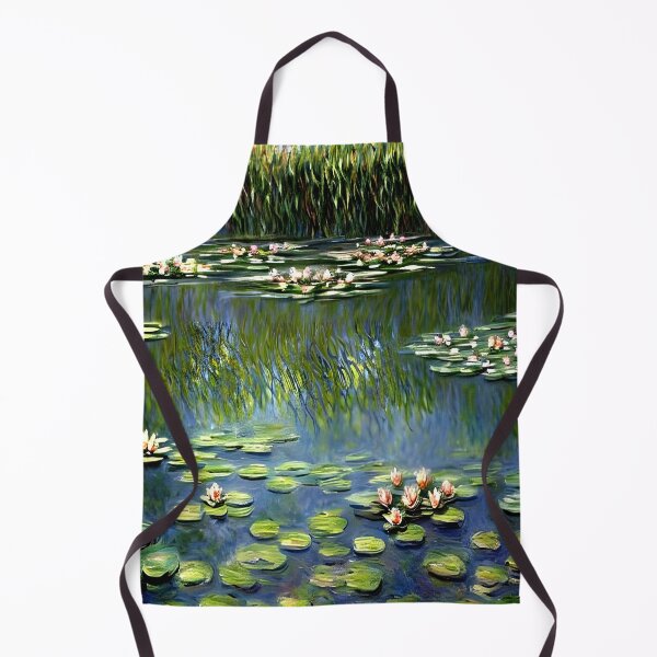 Item preview, Pool with Waterlilies: Impression of Tranquil Waters, Floating Blossoms designed and sold by artdesignsnow.