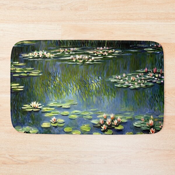 Item preview, Pool with Waterlilies: Impression of Tranquil Waters, Floating Blossoms designed and sold by artdesignsnow.