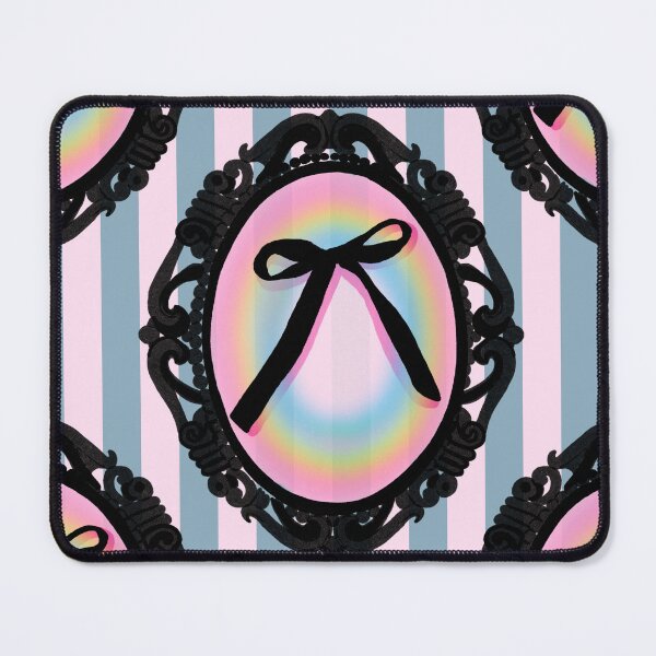 Item preview, My Gothic Romance – Victorian Cameo Bow Pattern in Pink Black and Crimson designed and sold by VirtuallyCreativ .