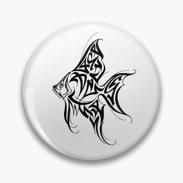 Item preview, Modern Calligraphic Fisht ORNAMENT designed and sold by elmuna.