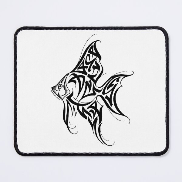 Item preview, Modern Calligraphic Fisht ORNAMENT designed and sold by elmuna.